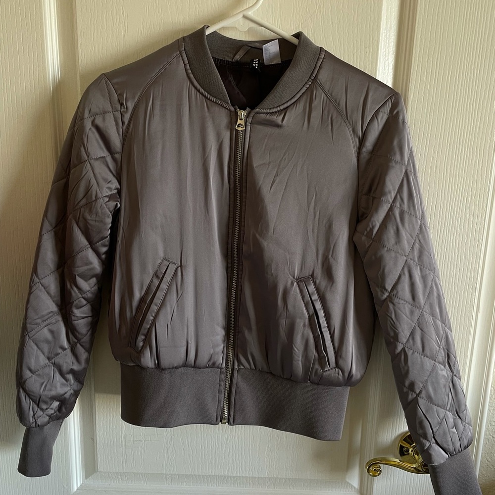 Grey H&M bomber jacket
